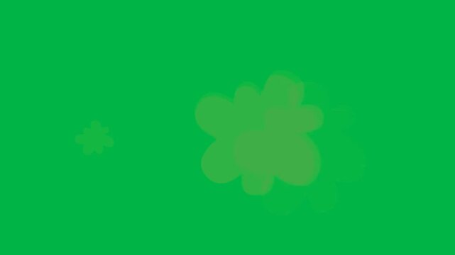 A faint yellowish cloud puff dissipates slowly on a green screen chromakey background in this 2d animated cartoon animation. Ideal for smoke transitions or soft explosion aftermaths