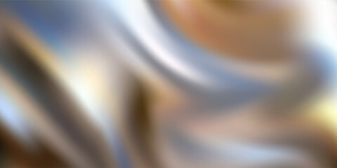 Abstract metallic swirl background with gold and silver gradient texture. modern creative trendy design