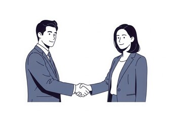 Fototapeta premium Business professionals shaking hands partnership deal success meeting agreement collaboration teamwork agreement