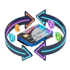 Secure online payment and financial transaction concept with credit card