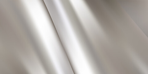 Silver metallic wave background with smooth gradient texture. modern creative trendy design