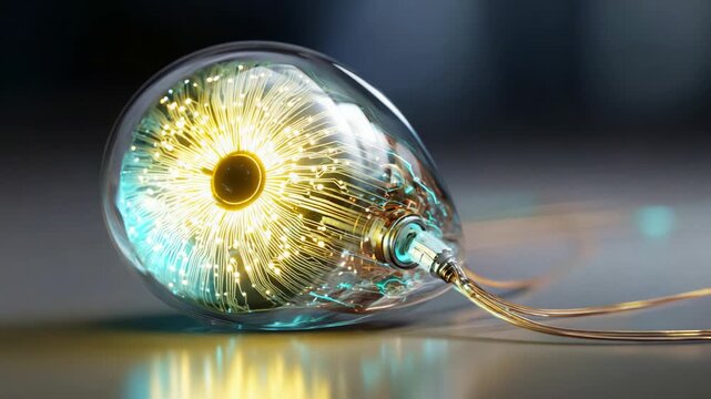 A stunning visual representation of a futuristic eye concept, showcasing intricate details and luminous patterns, enhancing the perception of technology and creativity in design.