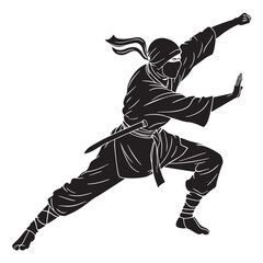 Black apocalyptic Silhouette Vector, High Quality Illustration on White Background