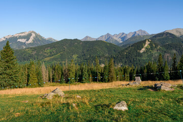 góry Tatry - widok z Rusinowej Polany