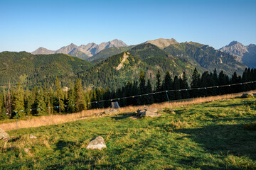 góry Tatry - widok z Rusinowej Polany
