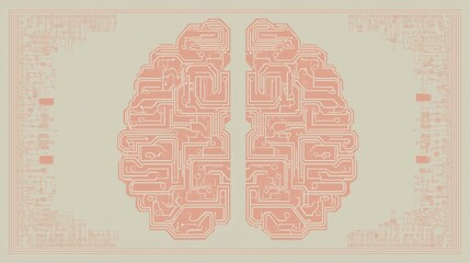 Circuit Board Brain Representing Digital Intelligence