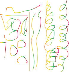 Vector illustration set of woman body fashion design silhouette pattern art