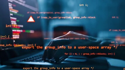 Cyber security breach system hacked computer code data theft digital attack network security threat - Powered by Adobe