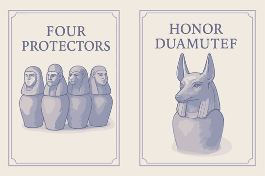 Sons of Horus Banners. Sons of Horus. Two vertical A6 banners with safe margins, centered composition, no elements touching edges, pastel, indigo and silver,