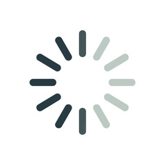 Obraz premium Loading bar progress icon. rotating radial bar progress indicator symbol, vector Illustration