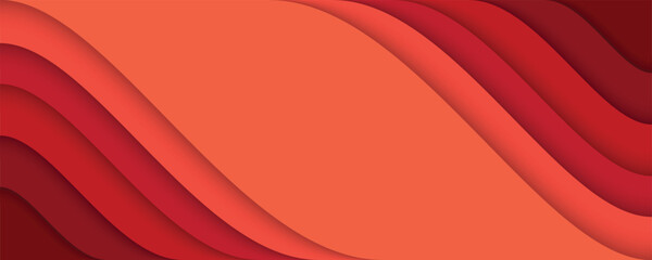 Red wave abstract background