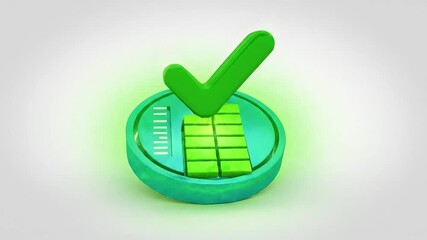 Data Loading and Verification Concept Animated, Digital Process Confirmation and Data Visualization - Powered by Adobe