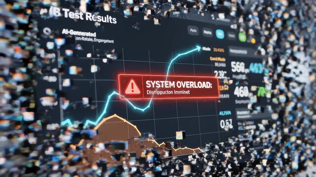 Monitor Displays A/b Test Results and System Overload Notification