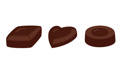 Chocolate set illustration. Delicious chocolate variation. Can be used for wallpaper and sticker