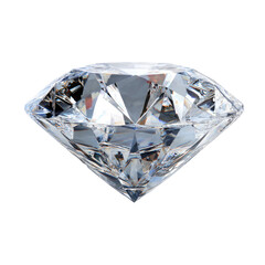 A brilliant cut diamond showcasing clarity and sparkle on transparent background