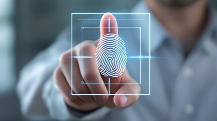Fingerprint scan technology for secure access biometric identification and digital security system access control