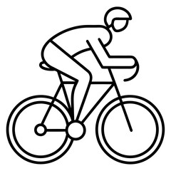 Obraz premium silhouette of a cyclist