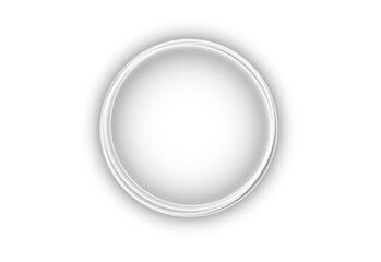 Soft luminous white circle PNG with gentle shine. Smooth curved shape creates calm energy and abstract style. Great for backgrounds, overlays, or glowing textures.