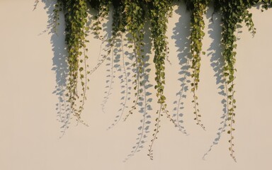 Beautiful hanging ivy trails create a serene natural ambiance with lush greenery