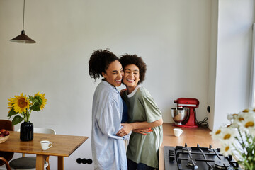 Happy couple enjoying quality time in their cozy modern apartment