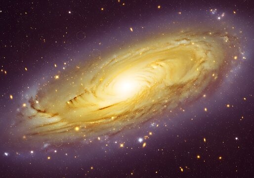 Majestic Spiral Galaxy Radiating Cosmic Brilliance in the Vast Universe
