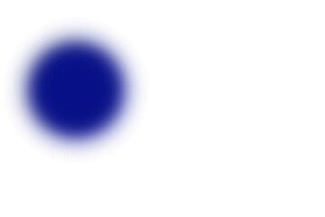 Blurred navy blue circle isolated on a clean white background. Minimalistic abstract element for overlays, modern branding, web, or creative design.