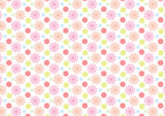 Colorful seamless flower pattern background wallpaper design