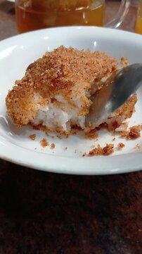 Ketan Serundeng Tradtional Snack from Indonesia for Breakfast