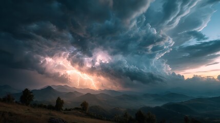 Fototapeta premium storm clouds over water