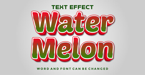 Water melon editable text effect