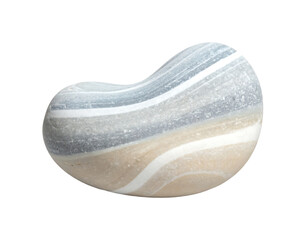 Smooth Pebble with Gradient Tones on a Neutral Background