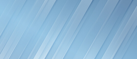 abstract blue banner background with diagonal lines and shapes