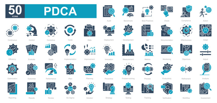 PDCA dualtone iconset
