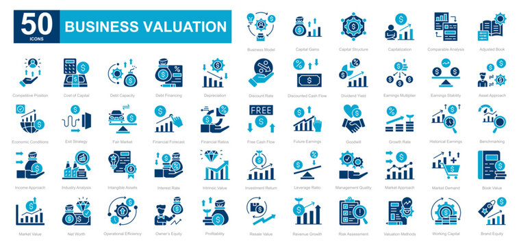 Business Valuation dualtone iconset