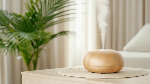 Aroma diffuser humidifier essential oil diffuser wood grain round diffuser table decor wooden aroma