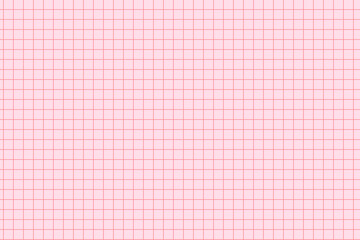 Cute Pink Background Grid Pattern – Red Thin Line, Simple Repeating Texture
