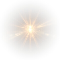 Obraz premium Golden sparkle PNG with glowing rays and radiant flares. Luminous highlights add elegance, warmth, and festive energy. Perfect for abstract designs, neon visuals, or digital compositions. 