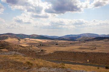 Exploring the scenic landscapes of Atienza, Guadalajara in Spain under a partly cloudy sky