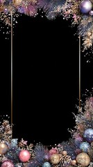 christmas background with frame