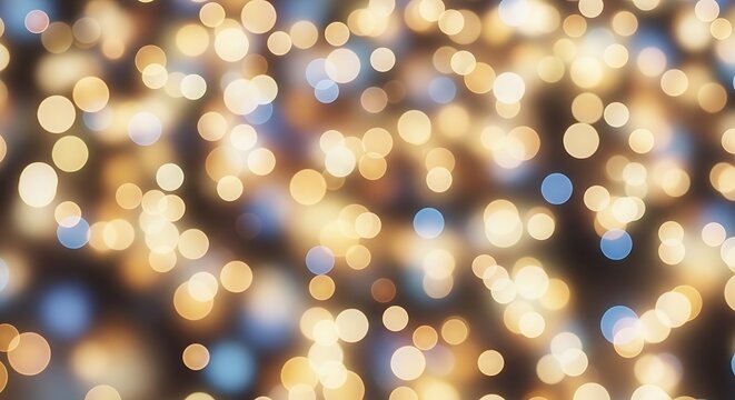 Abstract bokeh background with blurred lights for festive designs.