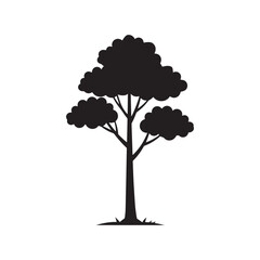 Simple Tree Silhouette Vector Design