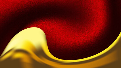 Golden wave on abstract blur grunge red black color swirl gradient background. Noisy textured backdrop. Luxury template. Cover design. Pattern. Watercolor paint. Grainy trippy texture. Breeze wind