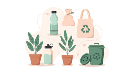 Eco Cleaning and Home Care Minimalist Green, Plant, and Sustainability 