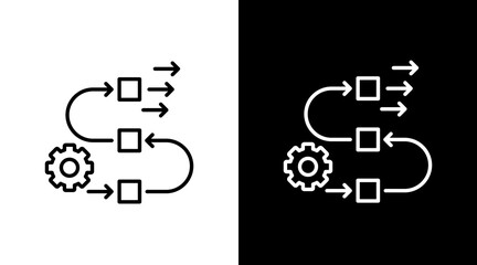 Workflow Optimization   White Icon Set Design