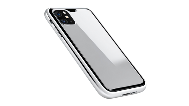 Sleek Smartphone: A modern smartphone showcases its polished design, boasting a pristine screen, offering a glimpse into a world of endless connectivity and innovation.