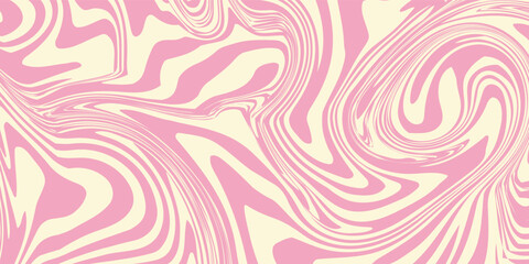 Fototapeta premium Vector marble texture. Abstract background. Abstract horizontal background with colorful waves. Trendy vector illustration in style retro 60s, 70s. Pastel colors