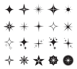 Fototapeta premium sparkle star icon set