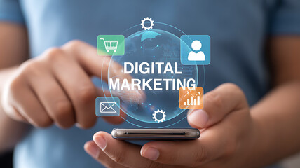 Unlock global growth with dynamic digital marketing strategies on your smartphone, connecting customers and boosting sales worldwide.