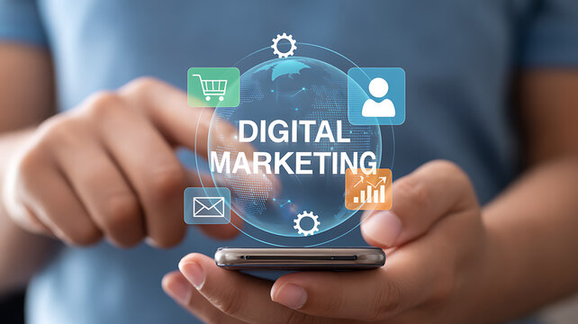 Unlock global growth with dynamic digital marketing strategies on your smartphone, connecting customers and boosting sales worldwide.