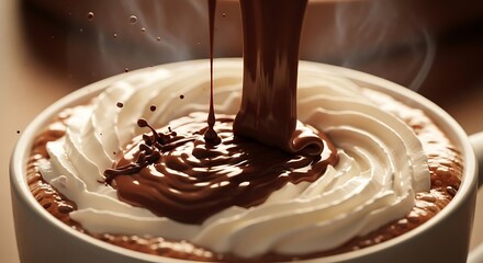 Decadent Hot Chocolate Delight - A Creamy, Chocolatey Indulgence.